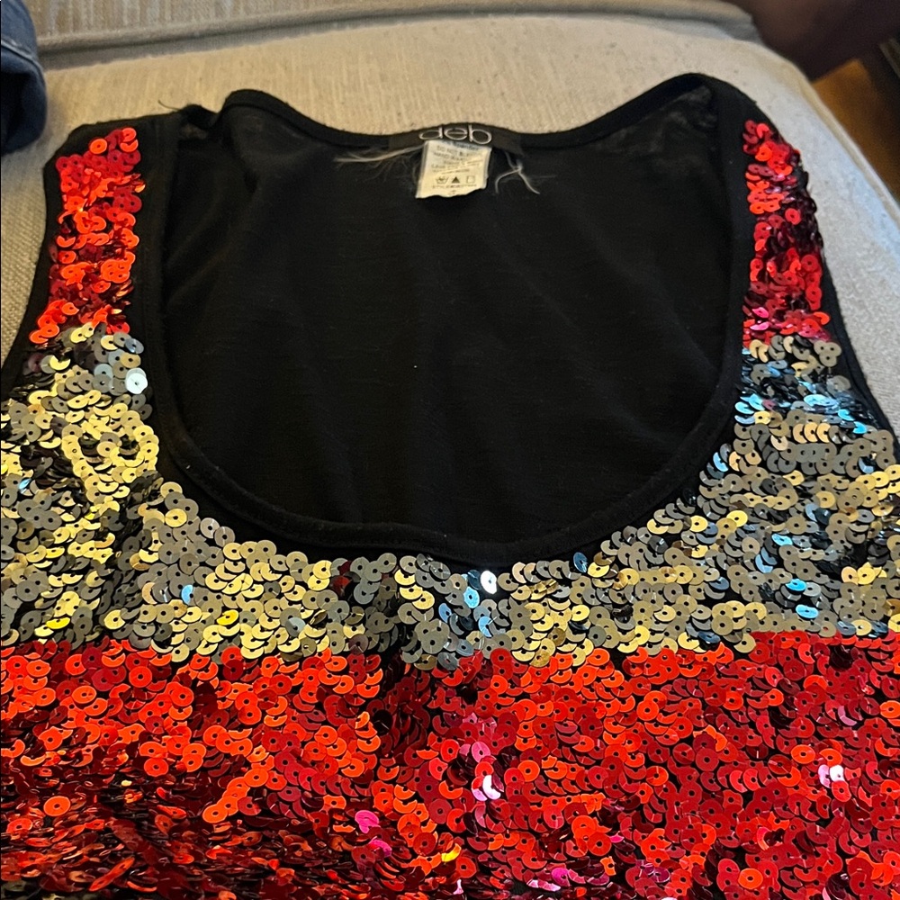 Deb Sparkling Sequin Tank Top - Picture 3 of 5